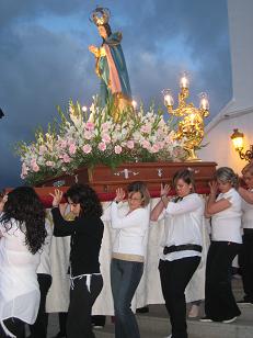 Procesin de la Inmaculada y Jess Nazareno en Otura el da de la Ascensin